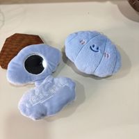 Porte-clés en peluche coquillage personnalisé mignon, poupée en peluche Kawaii représentant une faune marine avec miroir, pendentif de sac en peluche douce, breloque de sac à dos, cadeau