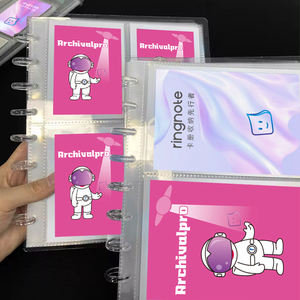 <span class=keywords><strong>Album</strong></span> de cartes <span class=keywords><strong>photo</strong></span> à reliure à disque, grand format, couverture rigide en PP ultra-transparente, personnalisable avec logo, pour cartes <span class=keywords><strong>photo</strong></span> d'idoles K-pop. - Product Image 1