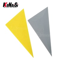 KUNAISI Kit de nettoyage raclette en fibre de carbone vinyle autocollant fenêtre teinte plastique grattoir triangulaire spatule Wrap voiture outil