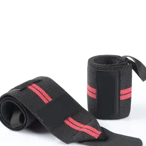 Personalizzato palestra Fitness tessuto Cross Training Powerlifting sollevamento pesi cinturino da polso supporto Brace Wraps Wristband