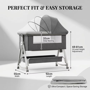 Culla Mobile per Neonati all'Ingrosso con Zanzariera Lettino Multifunzione un Regalo Preparato per <span class=keywords><strong>il</strong></span> Bambino Rosa - Product Image 4
