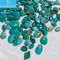 Pierre précieuse en turquoise bleue naturelle Pasirey, différentes formes, cabochon, 2-16 mm, pierres précieuses en vrac, vente en gros, bijoux