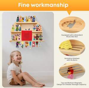 <span class=keywords><strong>Étagère</strong></span> <span class=keywords><strong>murale</strong></span> magnétique en bois pour Tonies, organisateur pour Toniebox et figurines, capacité de 45 personnages avec station de <span class=keywords><strong>charge</strong></span> - Product Image 6