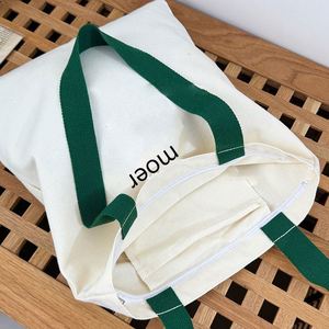Sac fourre-tout en toile de coton durable, sac fourre-tout biodégradable vierge avec logo personnalisé - Product Image 5
