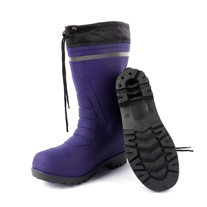 Botas de lluvia de tubo alto para hombre, calzado resistente al aceite y al deslizamiento, zapatos cálidos de agua, zapatos de goma de algodón para invierno, venta al por mayor, 869 - Product Image 2
