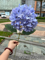 Dekorasi tengah meja pernikahan buatan lembut Hydrangea bunga sutra Hydrangea putih gading merah muda populer untuk pernikahan