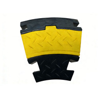 Protector de Cables Reutilizable de Goma Reciclada, Rampa Protectora de Cables de Instalación Fija Universal de 30 Grados, Advertencia de Alta Visibilidad