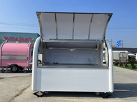 Chariot de restauration mobile OEM/ODM personnalisé à faible coût, remorque alimentaire durable pour burgers, frites et glaces