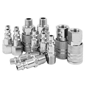 1/4 In Npt Quick Coupling Set 14 Pieces <b>Pneumatic</b> <b>Tool</b> Accessories Copper Material - Product Image 1