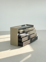 Table de maquillage pliable télescopique en pin massif de style minimaliste italien avec armoire de rangement multi-tiroirs pour chambre à coucher