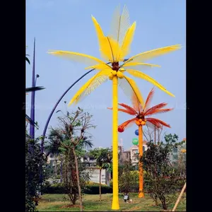 Lampu Pohon Natal Dekorasi Luar Ruangan, Lampu Pohon Palem, Tampak Alami, LED