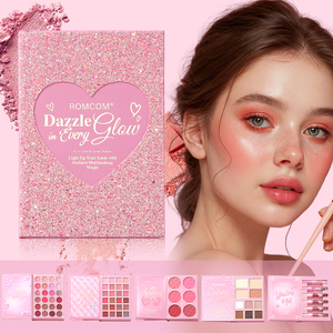 Oem trang điểm cuốn sách bán buôn-biểu tượng tùy chỉnh nhãn hiệu riêng Blush đường viền Highlighter <span class=keywords><strong>Eyeshadow</strong></span> <span class=keywords><strong>Palette</strong></span> Set Nhà cung cấp - Product Image 2