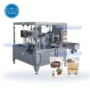 Automatic powder granule tea pouch oatmeal bean bag cereal rotary auger filling machine