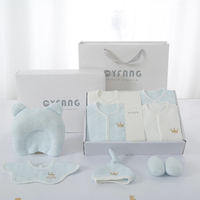 Lot de 16-20 pièces de vêtements pour bébé 100% coton, col rond, avec broderie et fermeture auto-agrippante, respirant, pour nouveau-né, coffret cadeau