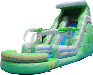 Alliance <span class=keywords><strong>The</strong></span> New Blue Marble Palm Tree Toboganes acuáticos Patio trasero Tobogán de agua inflable con piscina para salpicaduras - Product Image 4