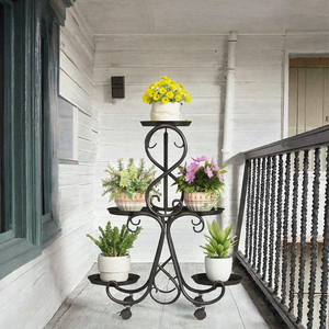KINNO <b>Modern</b> Green Iron Flower Shelf Indoor Multi-Layer <b>Shelving</b> Outdoor Living Room Mall Kitchen- Bathroom Dining Balcony Floor - Product Image 3