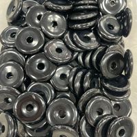 Colgante de Donut de Piedra Natural de 30mm con Agujero Grande, Cristal de la Paz, Gemas Curativas, Dijes de Donut para Fabricación de Joyas y Collares DIY