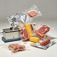 Sacs en plastique biodégradables à fermeture éclair pour stérilisation alimentaire sous vide, vente en gros, pour saumure de cornichons et produits alimentaires en détail