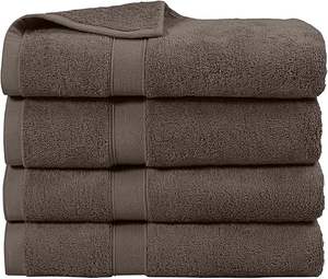 Juego <span class=keywords><strong>de</strong></span> Toallas <span class=keywords><strong>de</strong></span> <span class=keywords><strong>Baño</strong></span> <span class=keywords><strong>de</strong></span> Lujo, <span class=keywords><strong>Algodón</strong></span> <span class=keywords><strong>Egipcio</strong></span> Ultra Suave, para <span class=keywords><strong>Baño</strong></span>, Hotel, Gimnasio, Spa, Uso en Spa, Extra Absorbentes, Secado Rápido, 4 Piezas, Chocolate - Product Image 1