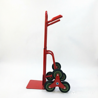 Chariot à main pliable et rétractable en métal, robuste, pour monter les escaliers, avec roues pleines de 6 pouces, disponible en version OEM pour outils