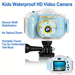 Cámara Sumergible para Niños, Sensor HD, Zoom Óptico, Portátil, Juguete de Viaje, Regalo de Cumpleaños para Niños y Niñas - Product Image 5