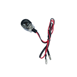 Luz LED de señal de giro universal para motocicleta, indicador de aleación de Zinc negro con intermitente impermeable, voltaje de 12V para scooters - Product Image 4