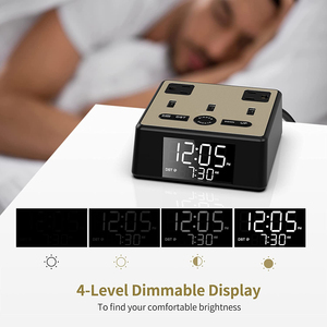 DC6 New Snooze USB Hub Ports Socket Beside <strong>Alarm</strong> Digital <strong>Clock</strong> - Product Image 4