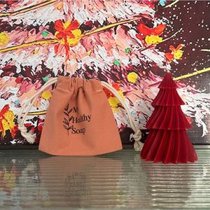 Custom Logo Gift Craft Organic Cotton Muslin <b>Canvas</b> Drawstring Dust Bag for Stickers Candles Photo <b>Frames</b> GOTS Certified - Product Image 6