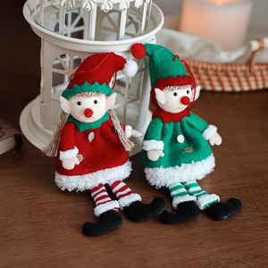 Feutre Elfes De Noël Ornement De Noël Elfe De Noël Poupée Pendentif Mignon Elfe Couple Décor Ornements De Noël Avec Chapeau Et Cloche - Product Image 4