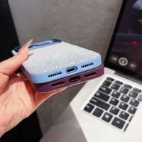 Étui de téléphone en tissu tissé texturé, coque magnétique fine pour iPhone 18 17 Pro Max, accessoires de téléphone tendance