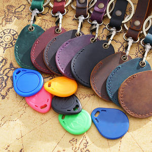 Handcraft Cowhide Genuine Leather Fashion <b>Key</b> Wallet Case with Car <b>Key</b> <b>Cover</b> Custom Logo Durable High Quality Keychain - Product Image 2