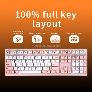 Teclado Mecánico Silencioso de 108 Teclas, Triple Modo, Retroiluminación RGB Cherry, Tamaño Completo, Interfaz Tipo-C, Intercambiable en Caliente, Inalámbrico de 2.4Ghz para Juegos - Product Image 4