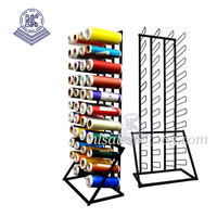 Support de Rangement pour Rouleaux de Vinyle Métallique en Gros d'Usine, Présentoir sur Pied Personnalisé pour Magasin de Détail