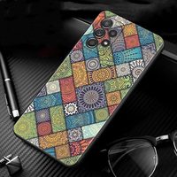 Coque en Silicone motif fleurs d'art Mandala pour Samsung Galaxy S20/S21/S22 Ultra Plus, couverture d'impression UV peinte Note 20 A53 A32 A03 Core