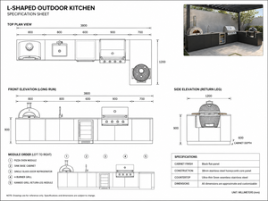 <span class=keywords><strong>Cuisine</strong></span> barbecue extérieure  et station de grill pour villas Four électrique encastré sur mesure et gril en acier inoxydable - Product Image 4