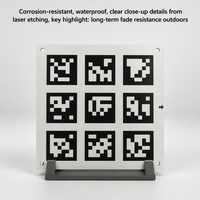 Étiquette d'identification industrielle en acier inoxydable gravée au laser avec code QR personnalisé pour le suivi des actifs et la sérigraphie