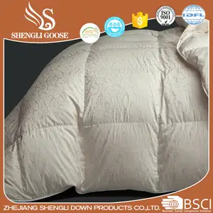 Wholesale Cotton Goose Down Quilt Machine Wash Luxury Home White Embroidered Goose Down Quilt