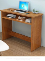 Bureau d'ordinateur mural moderne de 40 cm, long et étroit, panneau rectangulaire de 30 cm de large, bois, usage commercial, table d'appoint murale de 20 cm