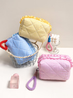 Trousse de maquillage chaude et douce, sac de rangement portable à fermeture éclair de grande capacité, sac de rangement de maquillage moelleux matelassé personnalisé, vente en gros