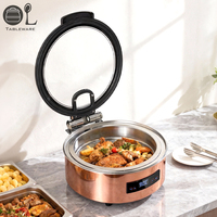 OULU Kommerzieller Smarter Elektrischer Buffet-Wärmebehälter mit Hydraulischem Deckel, Luxuriöser Speisenwärmer für Restaurants, Buffet-Ausstattung, A+++ Energieeffizienz