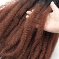 Nouveau 14.18.24nch Couleur Crochet Afro Crépus Synthétique Ombre Tressage Cheveux Crochet Tresses Twist Marley Tresses Extensions de Cheveux