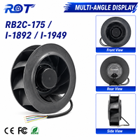 Ventilador Centrífugo Industrial de Curva Inversa RB2C-175 1-1892 I-1949 para Servicio Continuo, Gestión Térmica, HVAC, Manejo de Aire y Refrigeración