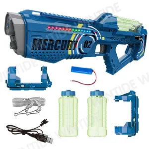 Pistola de água elétrica durável unissex, pistola de plástico ABS alimentada por bateria para crianças e adultos, feita com brinquedos PP