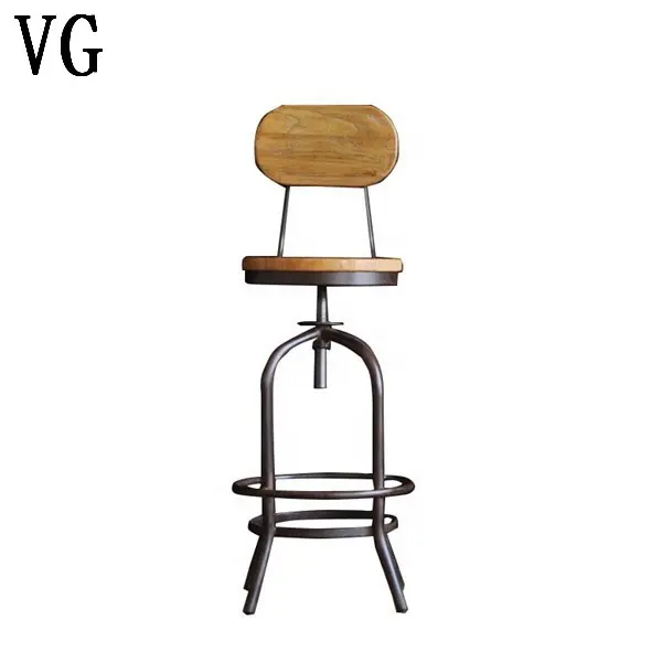 Барный стул Triumph, промышленный стул, металлический барный стул из дерева/сосны, барный стул