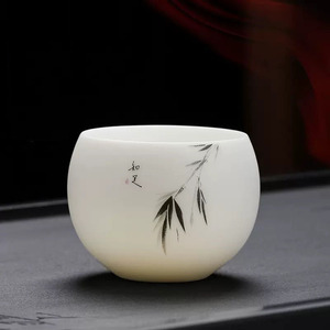 Vendita calda ceramica Set <span class=keywords><strong>da</strong></span> tè Host tazza porcellana bianca 130 Ml cinese Kongfu servizio <span class=keywords><strong>da</strong></span> tè - Product Image 3