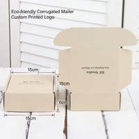 Boîte d'expédition en carton ondulé écologique avec logo personnalisé 15x15x6cm, boîte d'expédition en papier de luxe pour l'emballage e-commerce, vente en gros