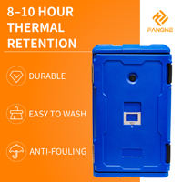 Chauffe-Plats Isotherme Rotomoulé en PE 120L Facile à Nettoyer avec Petites Roues, Sans Alimentation Électrique, pour Équipement de Cuisine Professionnelle