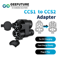 Adaptateur de charge GEEFUTURE EV Charger 250A DC/63AAC, adaptateur de charge CCS1 vers CCS2