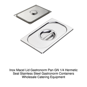 Contenedor Gastronorm Inox Macel con Tapa GN 1/4, Sellado Hermético, Acero Inoxidable, Contenedores Gastronorm al por Mayor, Equipo de Catering - Product Image 2
