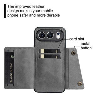 Étui en cuir avec fentes pour cartes, support de poche pour Huawei <span class=keywords><strong>Honor</strong></span> X6C 400 Pro P30 Lite P40 Pro Plus <span class=keywords><strong>P50</strong></span> P60 Pura 70 80 Ultra - Product Image 6